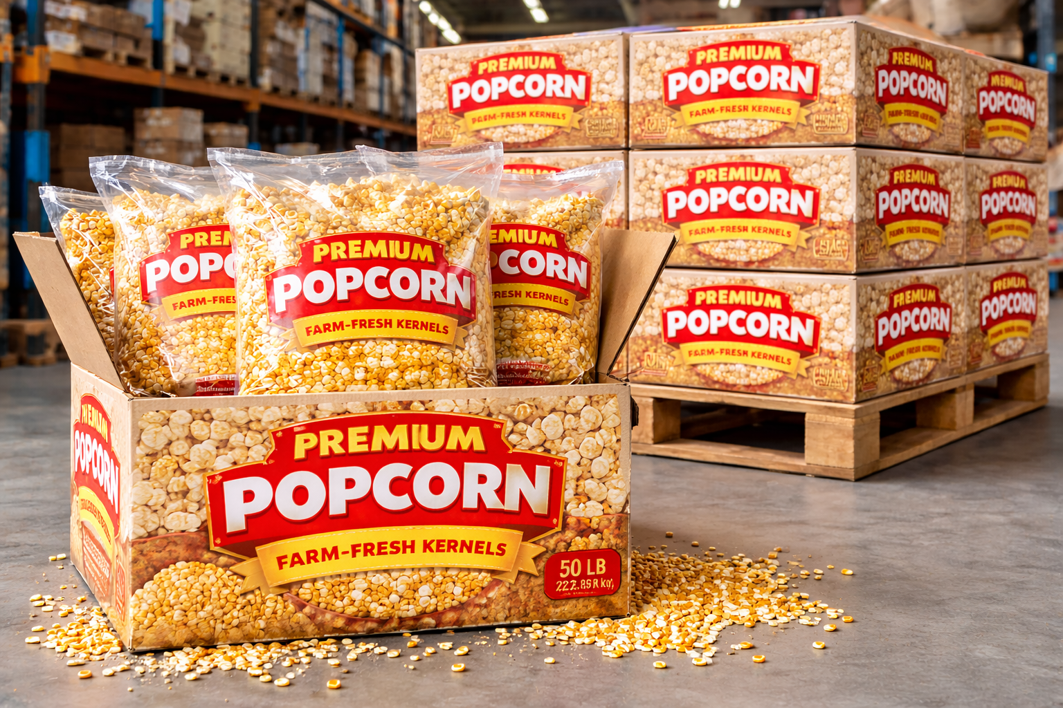 Premium Raw Popcorn Kernels – Wholesale Bulk Supply